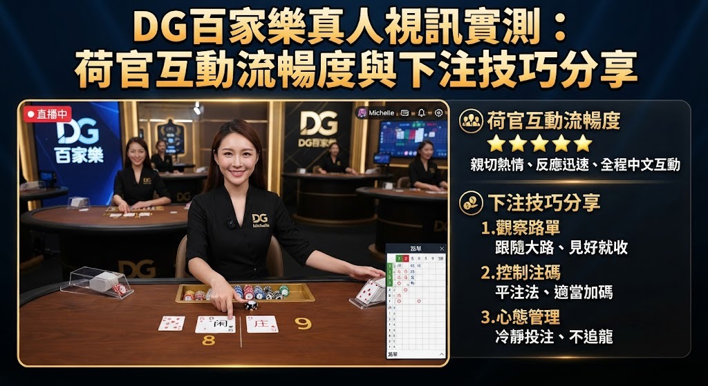 真人視訊實測:荷官互動流暢度與下注技巧分享